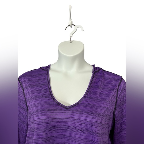 NEW, Champion, Heather Purple Hooded Top, Large - Picture 5 of 10